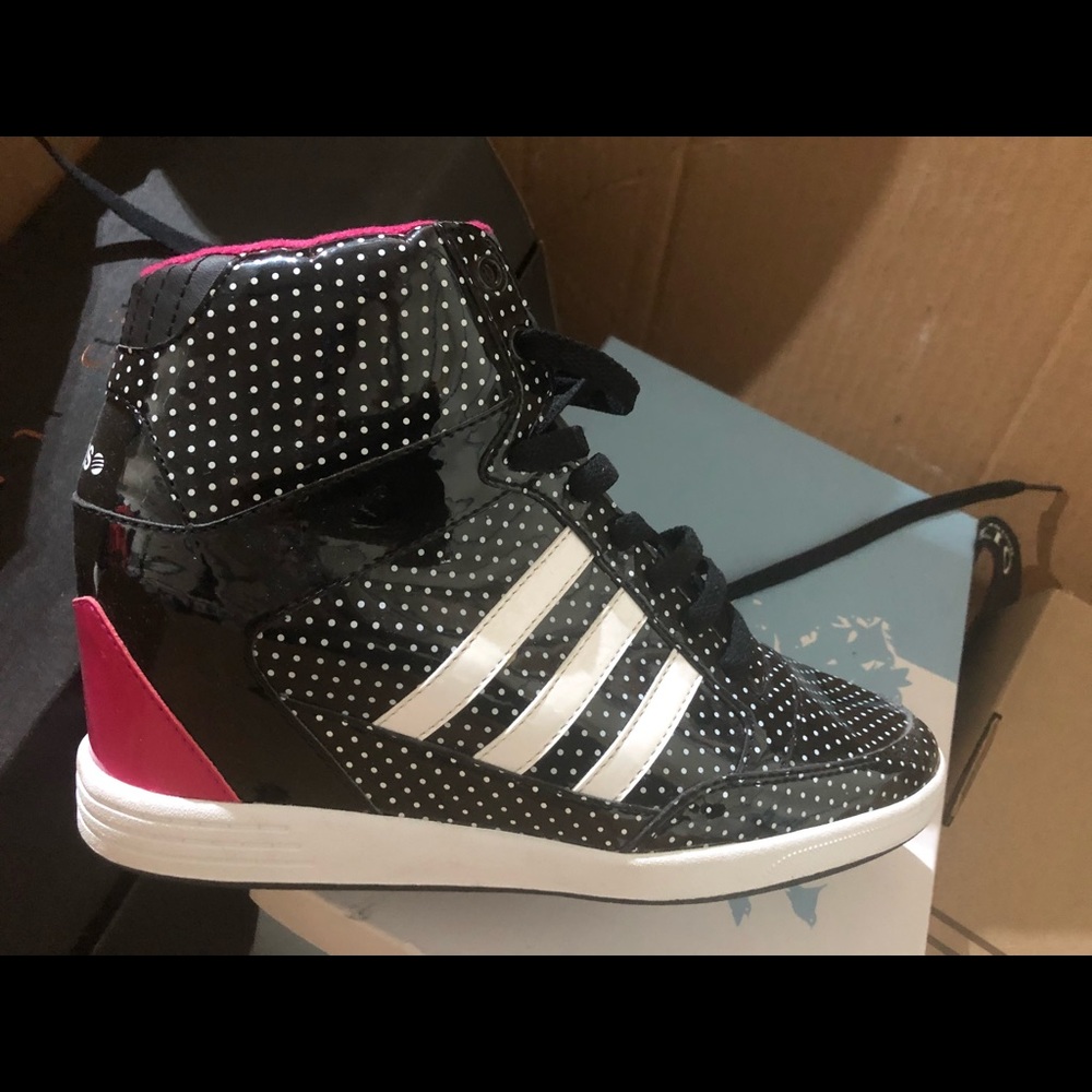 Adidas wedge polka dot sneaker